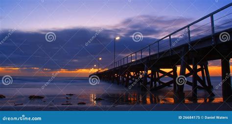 Sunset Jetty stock image. Image of rail, dusk, jetty - 26684175