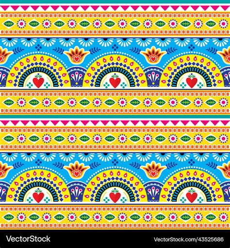 Indian and pakistani truck art pattern Royalty Free Vector