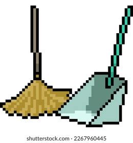 Pixel Art Broom Cleaning Tool Stock Vector (Royalty Free) 2267960445 | Shutterstock