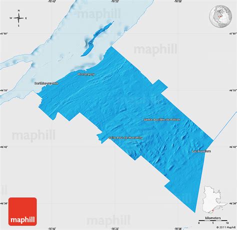 Political Map of Montmagny, single color outside