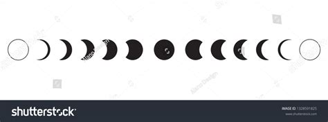 Moon Phases Icon On White Background Stock Vector (Royalty Free ...