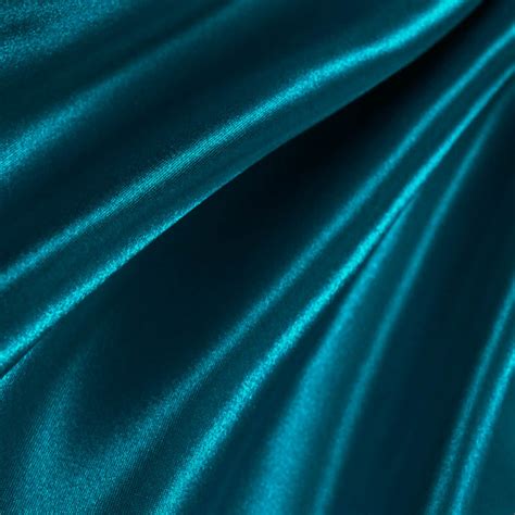 Dark Teal Poly Satin Fabric | iFabric