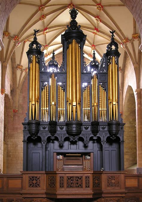 "The Milton Organ, Tewkesbury Abbey, Gloucestershire, English West ...