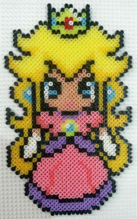 Princess Peach perler beads by CielHargreaves on deviantART Perler Bead ...