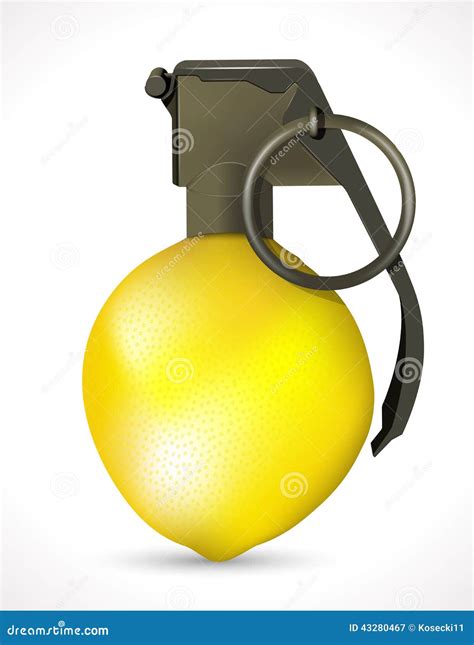 Lemon With Grenade Detonator Royalty-Free Stock Photo | CartoonDealer.com #41868141