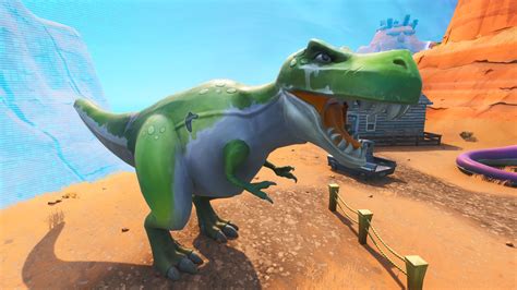 Fortnite dinosaurs: where to dance between three dinosaurs