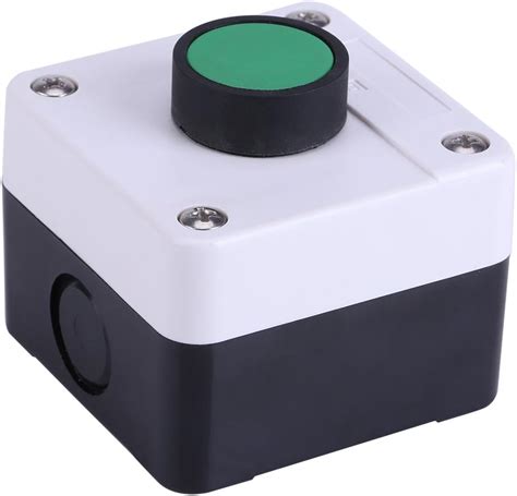 Push Button Switch, Weatherproof Green Push Button Switch One Button Control Box for Gate Opener ...