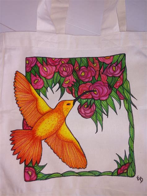 Orange Hummingbird Tote Bag Beige Canvas Bag With Hand Drawn - Etsy in 2024 | Etsy, Etsy ...