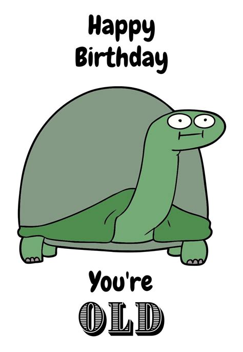 Turtle Printable Birthday Cards — PRINTBIRTHDAY.CARDS