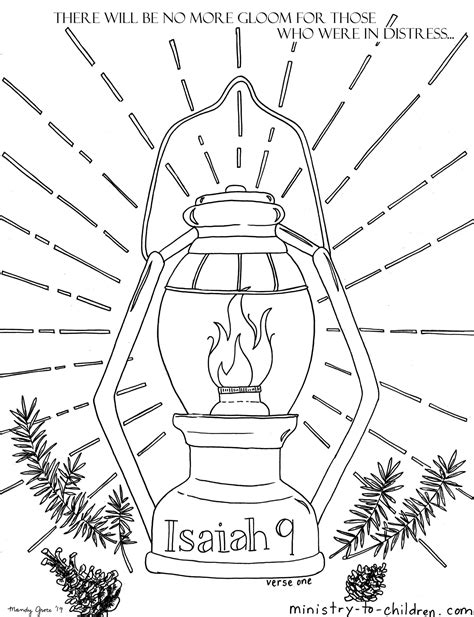 Isaiah 9 Coloring Pages: People in darkness have seen a GREAT light ...