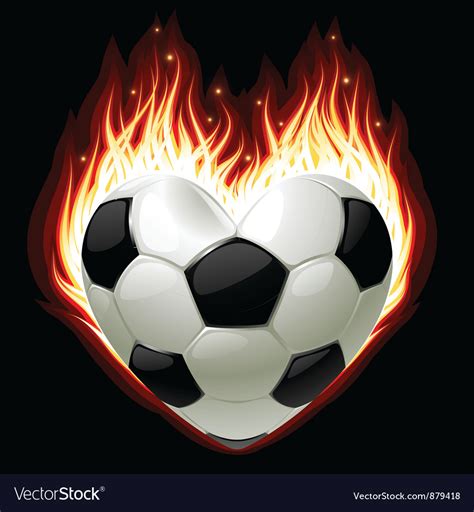 Football on fire Royalty Free Vector Image - VectorStock