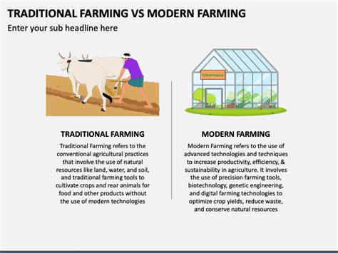 Traditional Farming Vs Modern Farming PowerPoint and Google Slides Template - PPT Slides