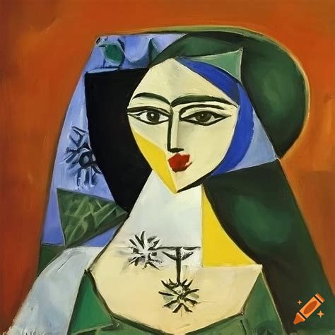 Pablo picasso's cubist painting of a noble lady
