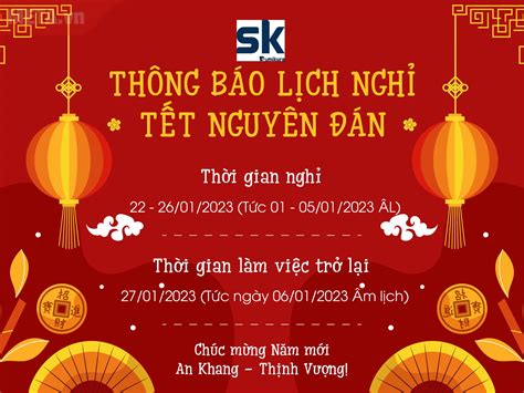 Sumikura Việt Nam thông báo lịch nghỉ tết âm lịch 2023 - Sumikura Việt Nam