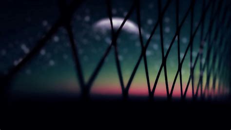 Black Link Wire Fence at Night · Free Stock Photo