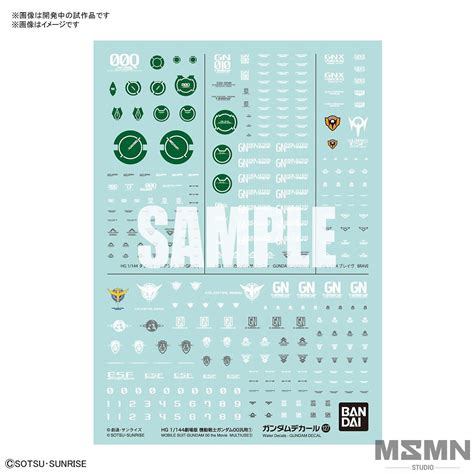 Gundam Decal 127 – Gundam 00 Movie Multiuse 1 | The Gundam Shop