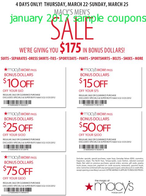 Printable Coupons 2021: Macy's Coupons