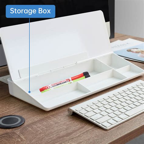 Small Glass Desktop Whiteboard Dry-Erase-Board - Computer Keyboard Stand White Board Surface Pad ...