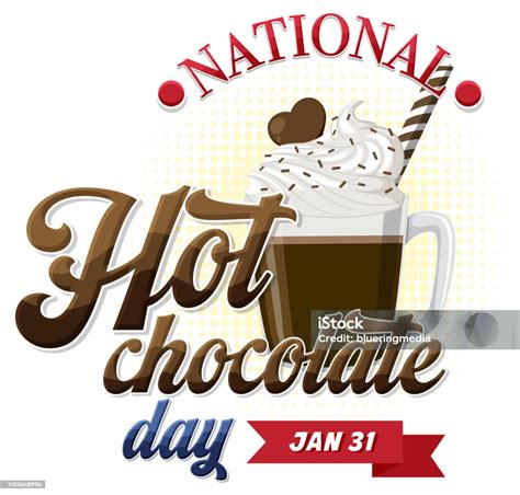 National Hot Chocolate Day Banner Design Stock Illustration - Download Image Now - Alphabet, Art ...