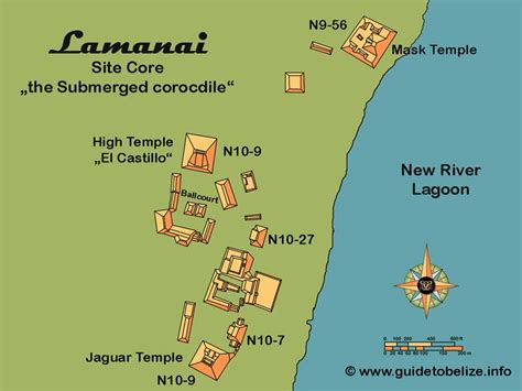 a map showing the location of lamaanai site