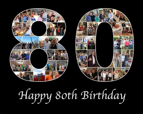 Custom 80th Birthday Gift for Dad 80th Birthday Photo Collage - Etsy UK