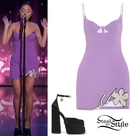 Ariana Grande: Lilac Dress, Platform Pumps | Steal Her Style