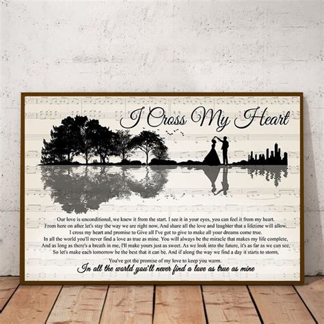 I Cross My Heart Poster Lyrics Poster George Strait | Etsy