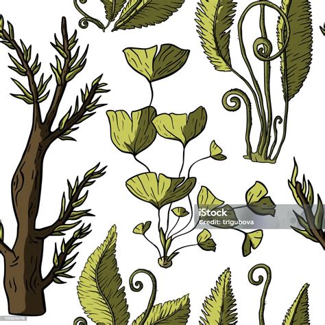 Prehistoric Vector Plants Stock Illustration - Download Image Now ...