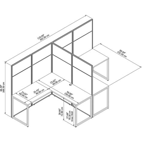 Easy Office 2 Person L Shaped Desk with 66H Panels in White ...