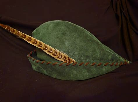 Child's Robin Hood Hat Hunter Green Suede Brown Trim - Etsy