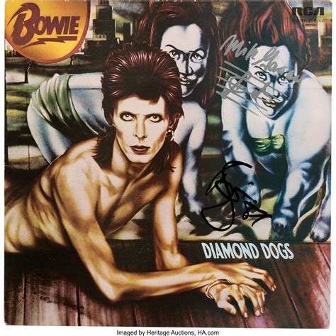 David Bowie Diamond Dogs Vinyl LP Signed by David Bowie and Mike | Lot #89458 | Heritage Auctions