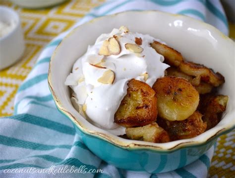 Pan-Fried Bananas with Coconut Cream - Coconuts & Kettlebells