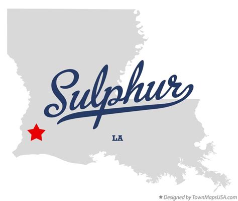 Map of Sulphur, LA, Louisiana