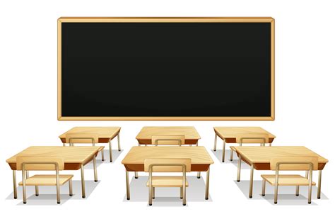 School Classroom with Blackboard and Desks PNG Clipart Picture ...