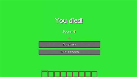 Minecraft Died Screen