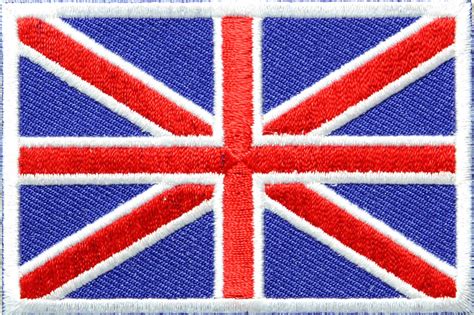 British Flag Embroidered iron on flag patch