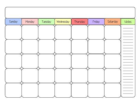 Free Printable Calendar Templates | Activity Shelter