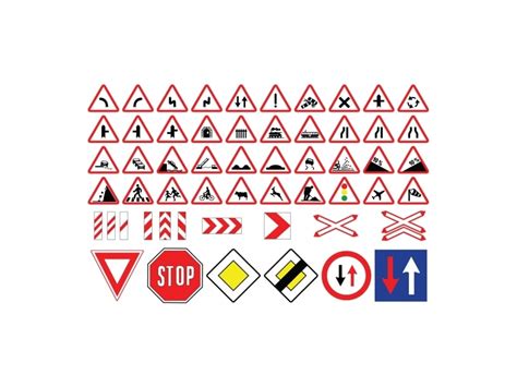 Traffic Signs Vector PNG vector in SVG, PDF, AI, CDR format