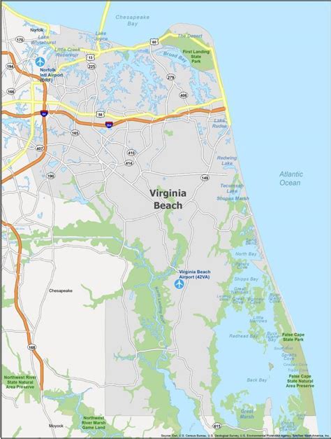 Virginia Beach Map, Virginia - GIS Geography