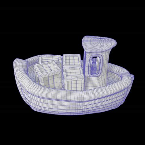 Cargo Boat - 3D Model by mg53