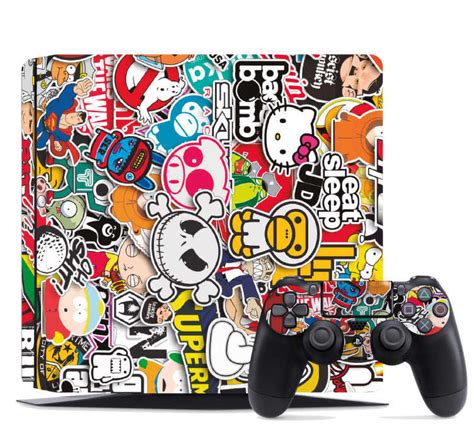 Character Collage PS4 Skin Sticker - TenStickers