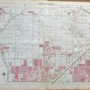 Fairmount Park Map, Original 1895 Philadelphia Atlas, Strawberry Mansion, Fairmount Park, East ...