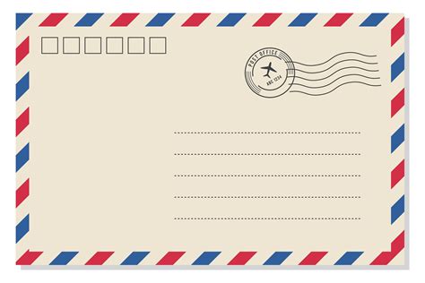 International Mail Letter Template. Air Graphic by onyxproj · Creative ...