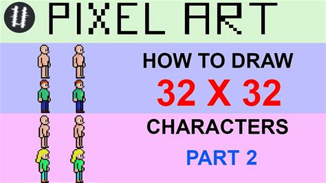 How To Pixel Art Tutorials [14] - Draw 32x32 Character (Part 2) - YouTube