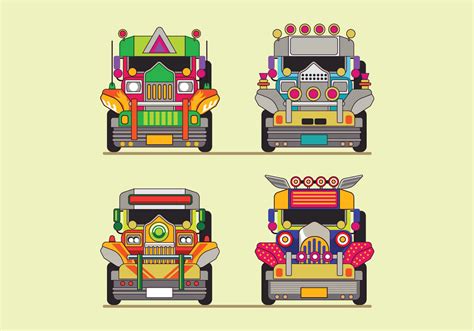 Philippine Jeep Icon or Jeepney Front View 135094 Vector Art at Vecteezy