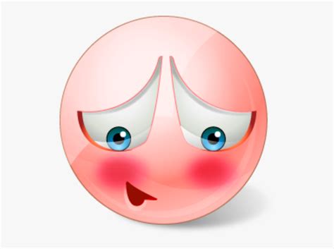 Blushing Clipart - Red Faced Embarrassed Emoji , Free Transparent Clipart - ClipartKey