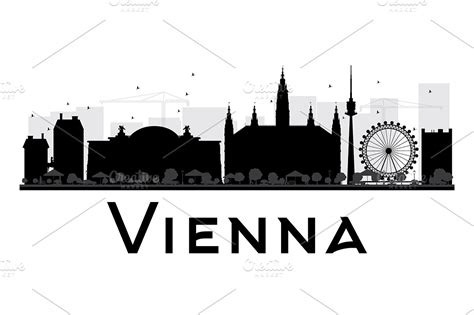 Vienna City Skyline Silhouette | Custom-Designed Illustrations ~ Creative Market