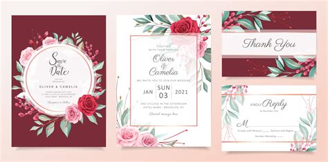 Red Wedding Invitation Template