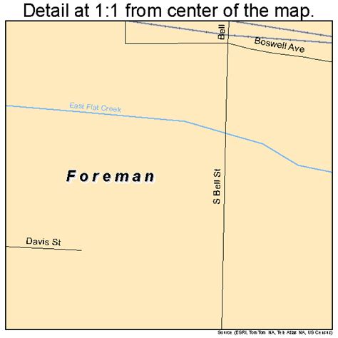 Foreman Arkansas Street Map 0524250