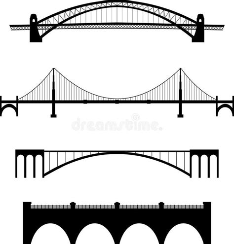 Curved Bridge Clipart Black And White